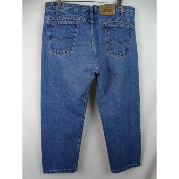 Levi's 505 Mens Vintage Jeans Size 40 x 24 Denim Pants Orange Tab Straight Leg - Picture 7 of 11